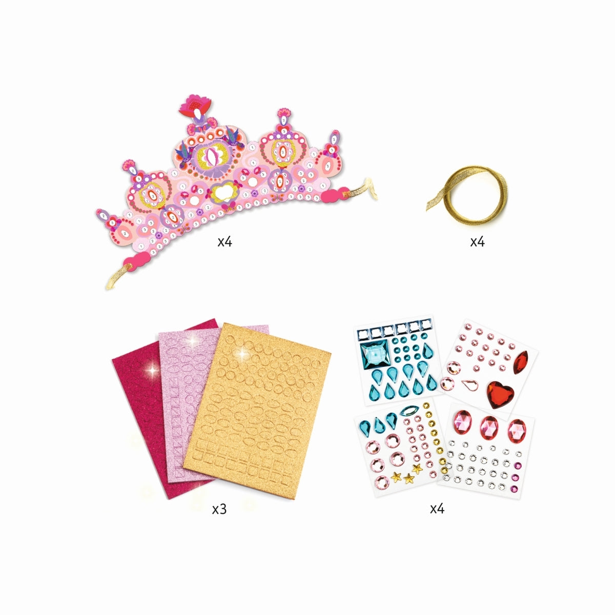 Basteln DJECO Mosaik-Diademe: Wie eine Prinzessin