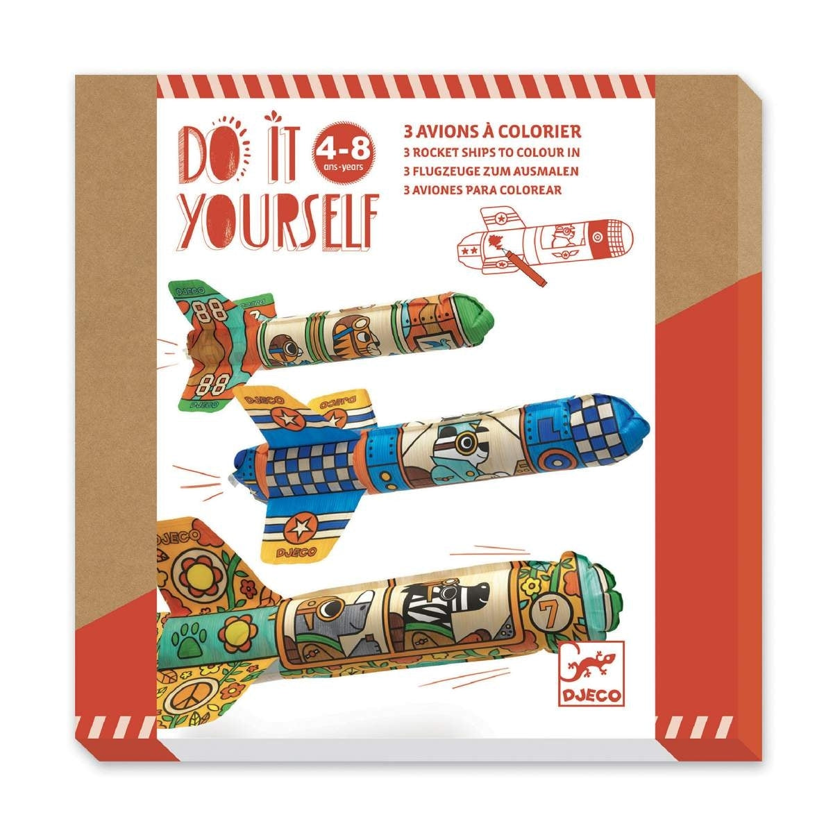 Basteln DJECO Do it yourself: Flugzeuge Am Himmel
