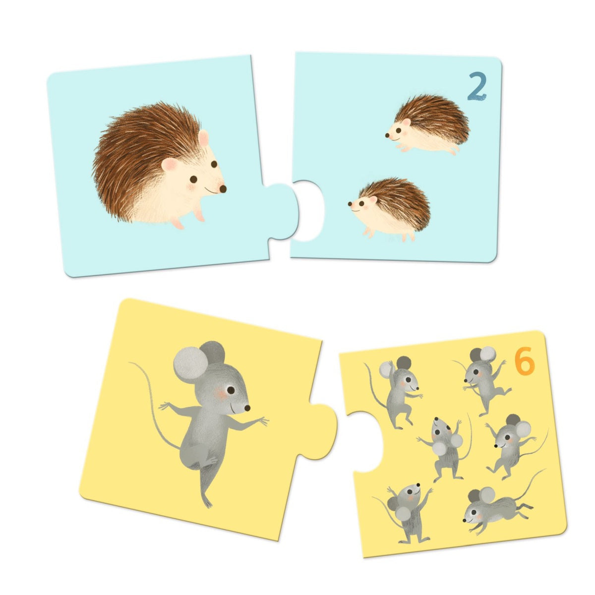 Puzzle DJECO Puzzle duo: Tierbabys