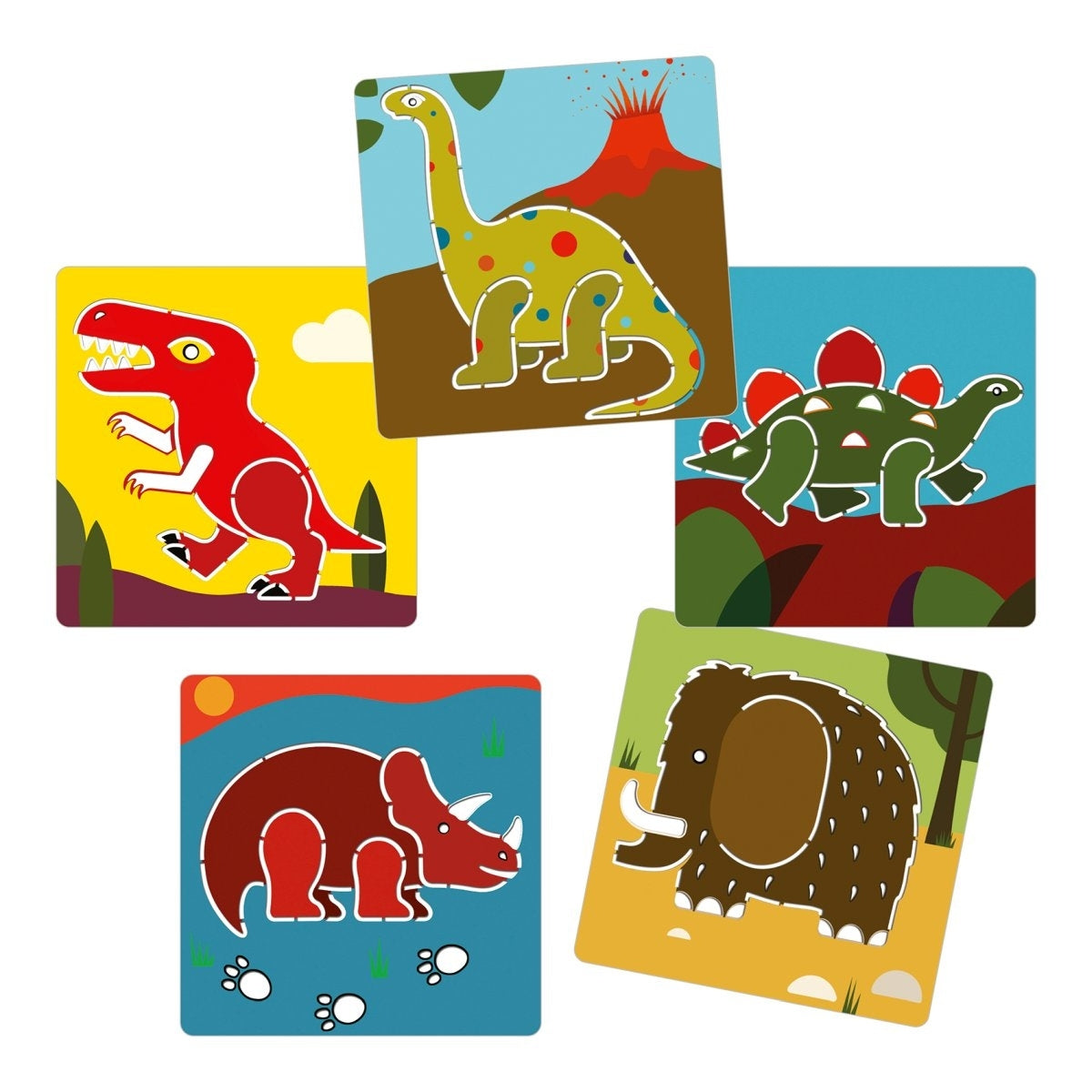 Malen DJECO Schablonen Dinosaurier