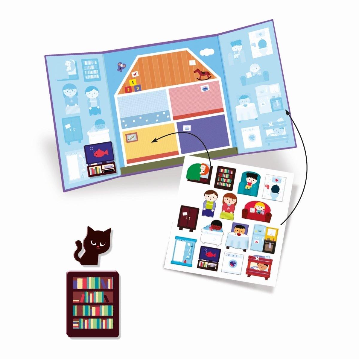 Basteln DJECO Sticker Häuser