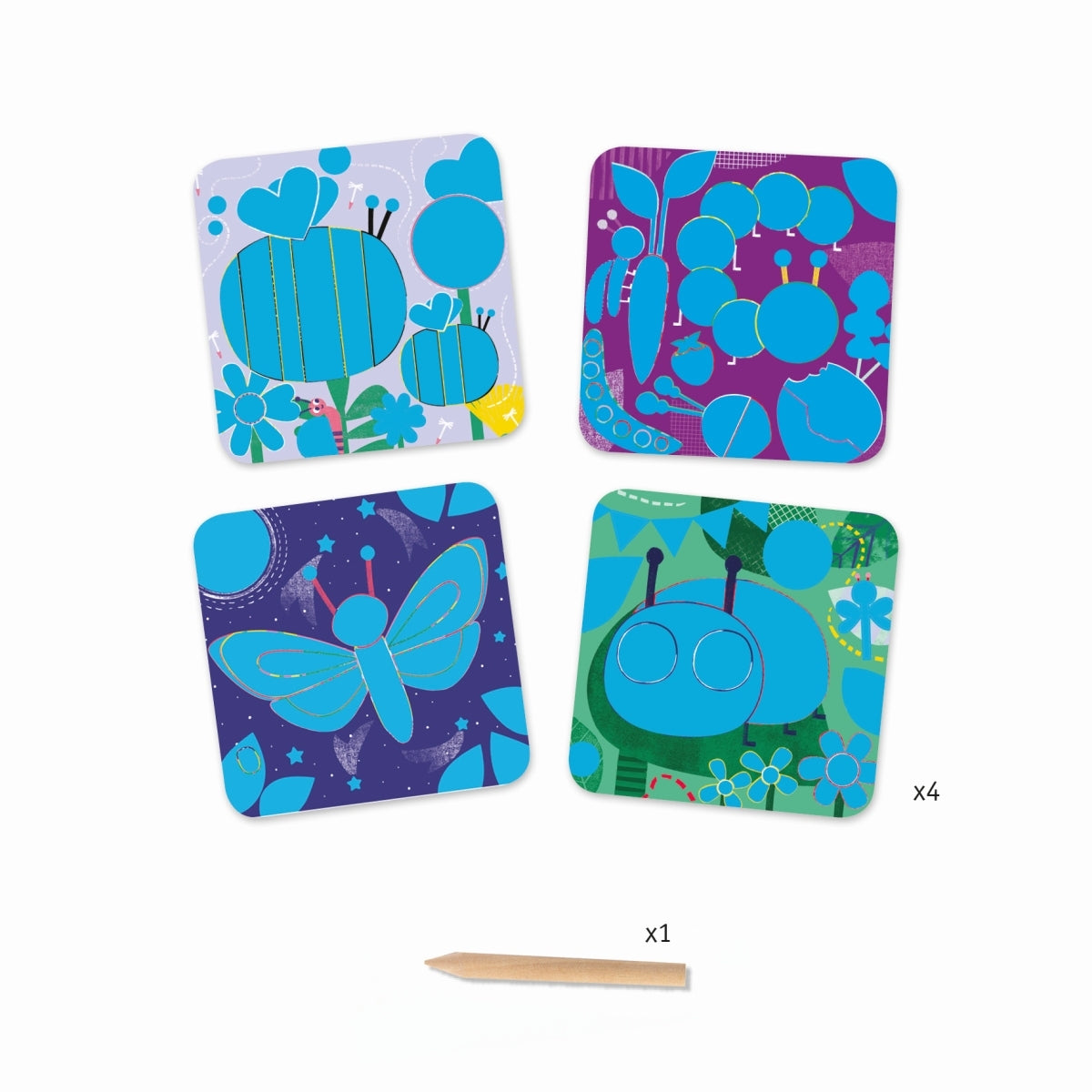 Malen DJECO Kratzbilder 3-6: Käfer