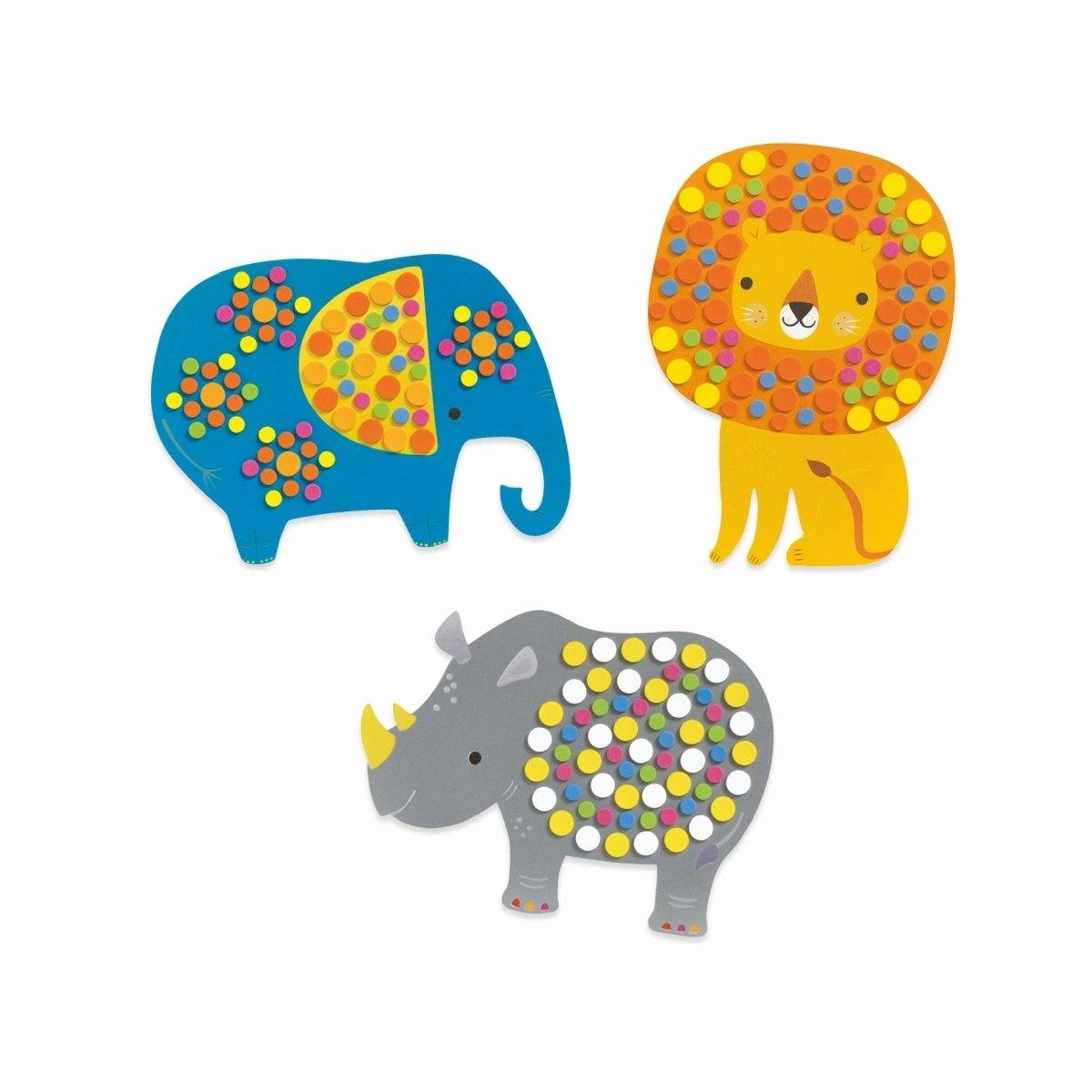 Basteln DJECO Mosaike für Kleine: Dschungeltiere