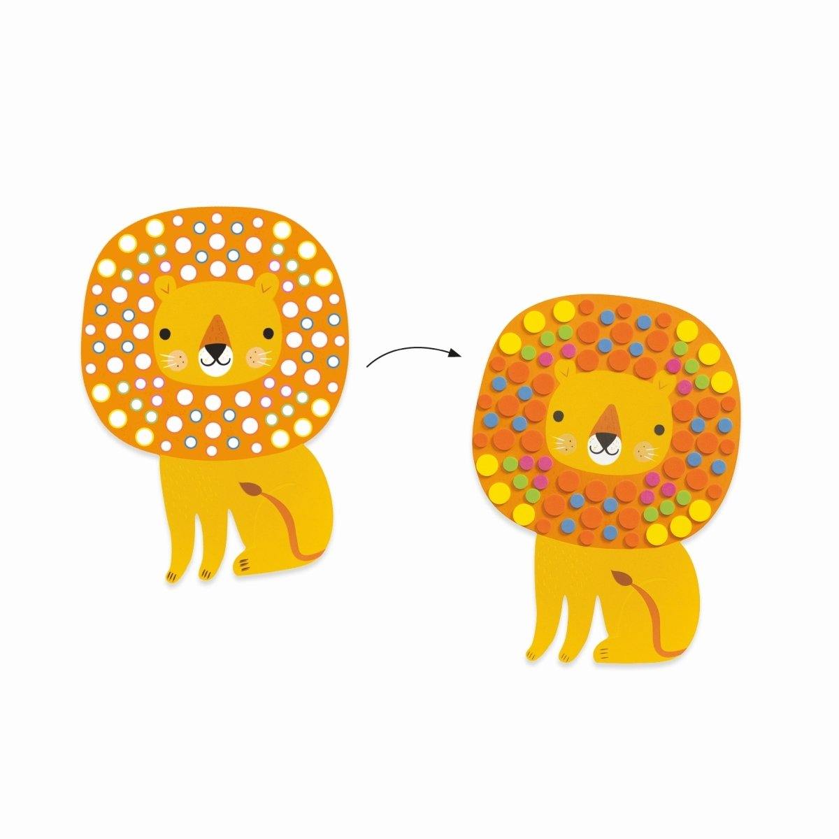 Basteln DJECO Mosaike für Kleine: Dschungeltiere