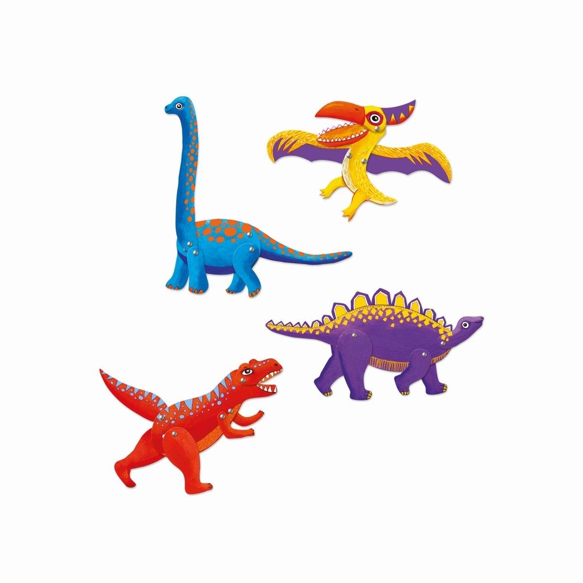 Basteln DJECO Hampelmann: Dinos
