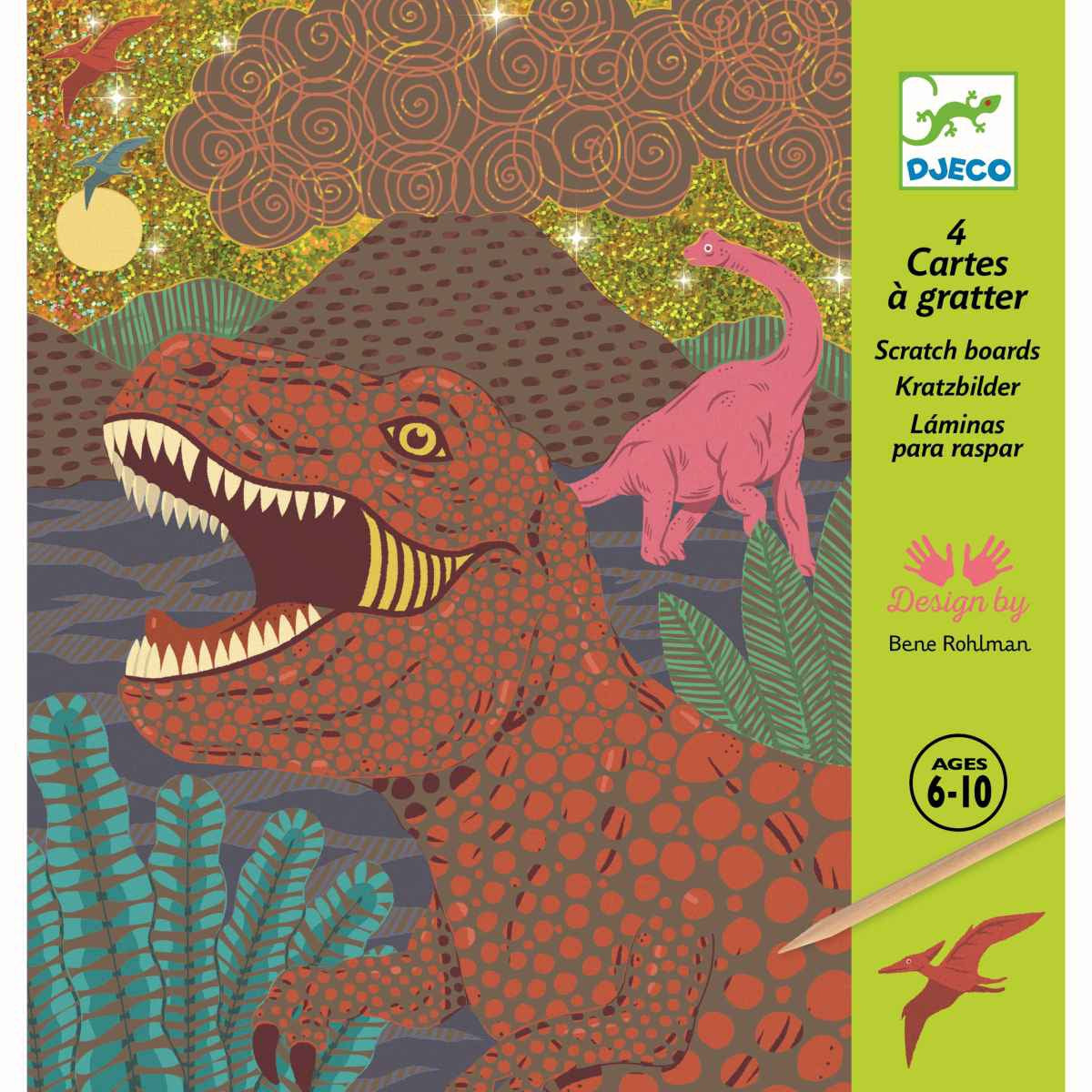 Malen DJECO Kratzbilder: Zeit der Dinosaurier