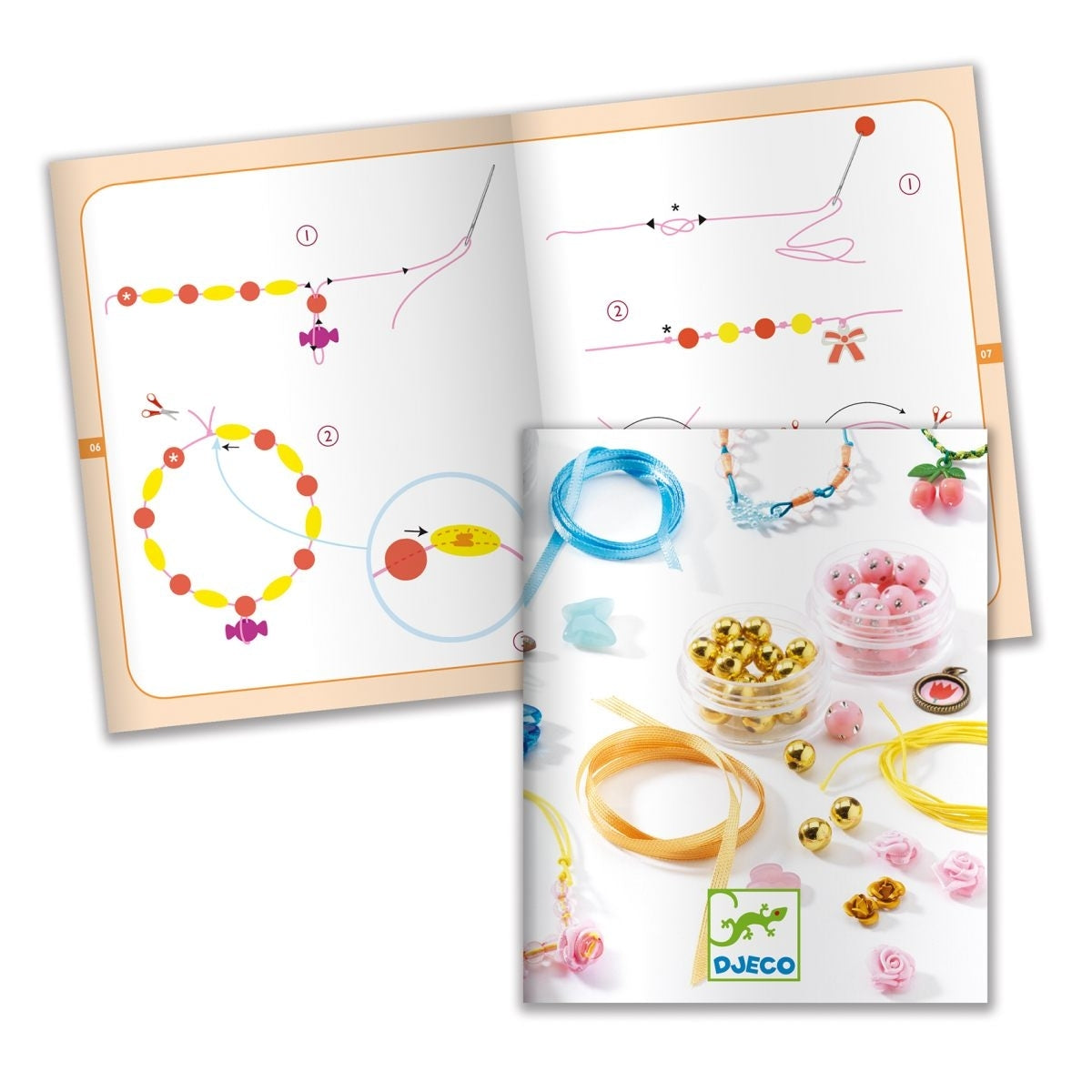 Schmuck basteln: Perlen und Blumen