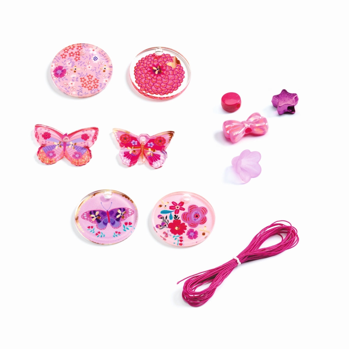 Basteln DJECO Perlen und Schmuck Schmetterlinge