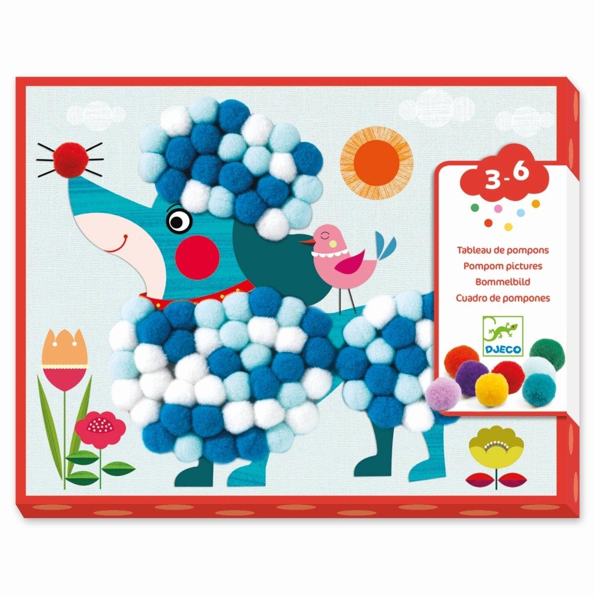 Basteln DJECO Kollagen für die Kleinen: Hunde zum Streicheln