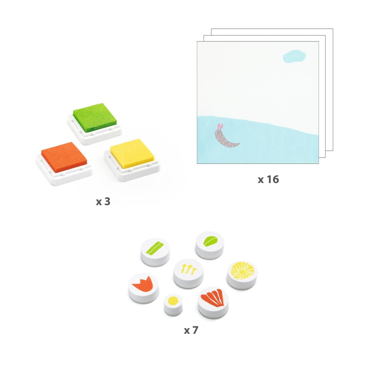 Malen DJECO Stempel 3-6: Mit Blumen