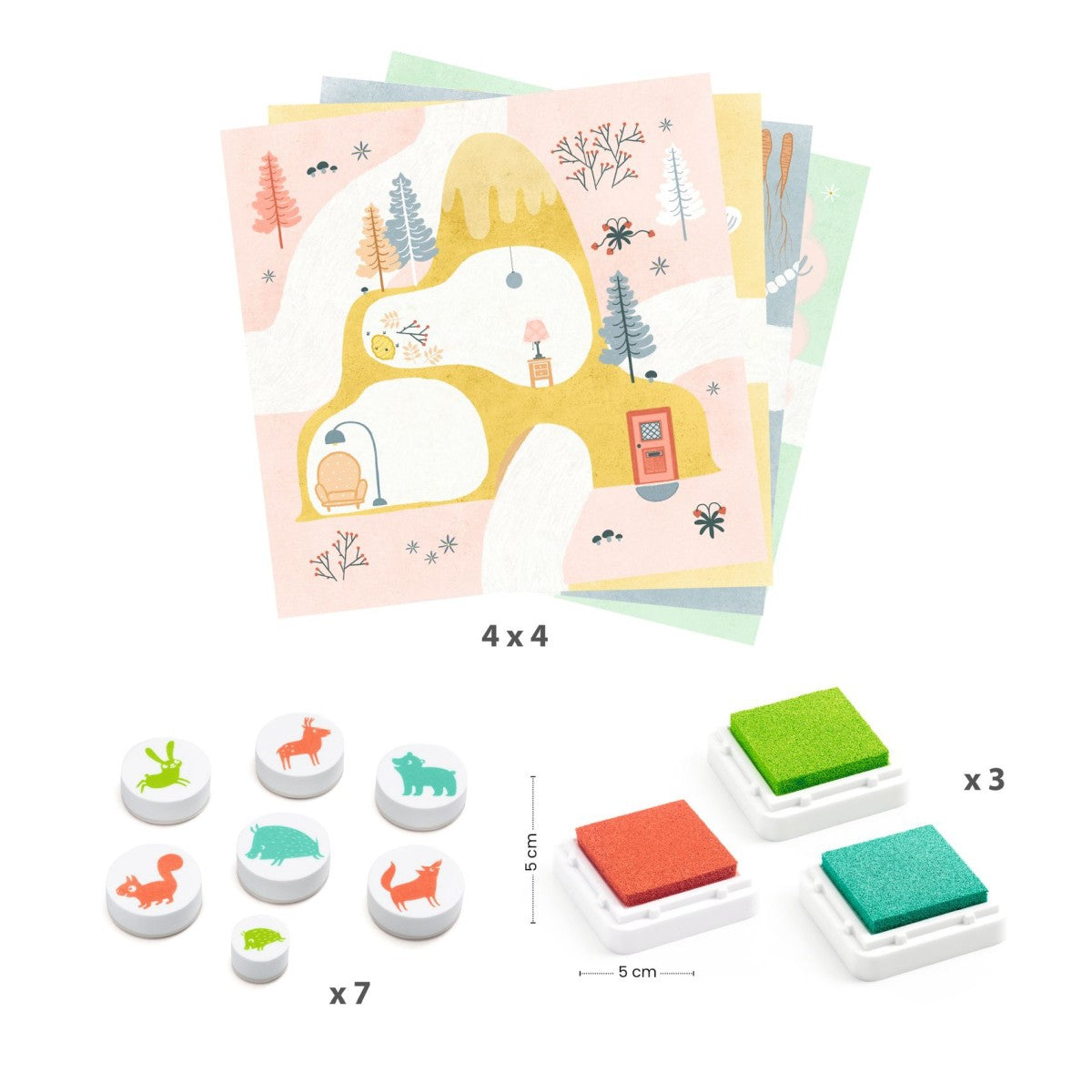 Malen DJECO Stempel 3-6: Zu Besuch