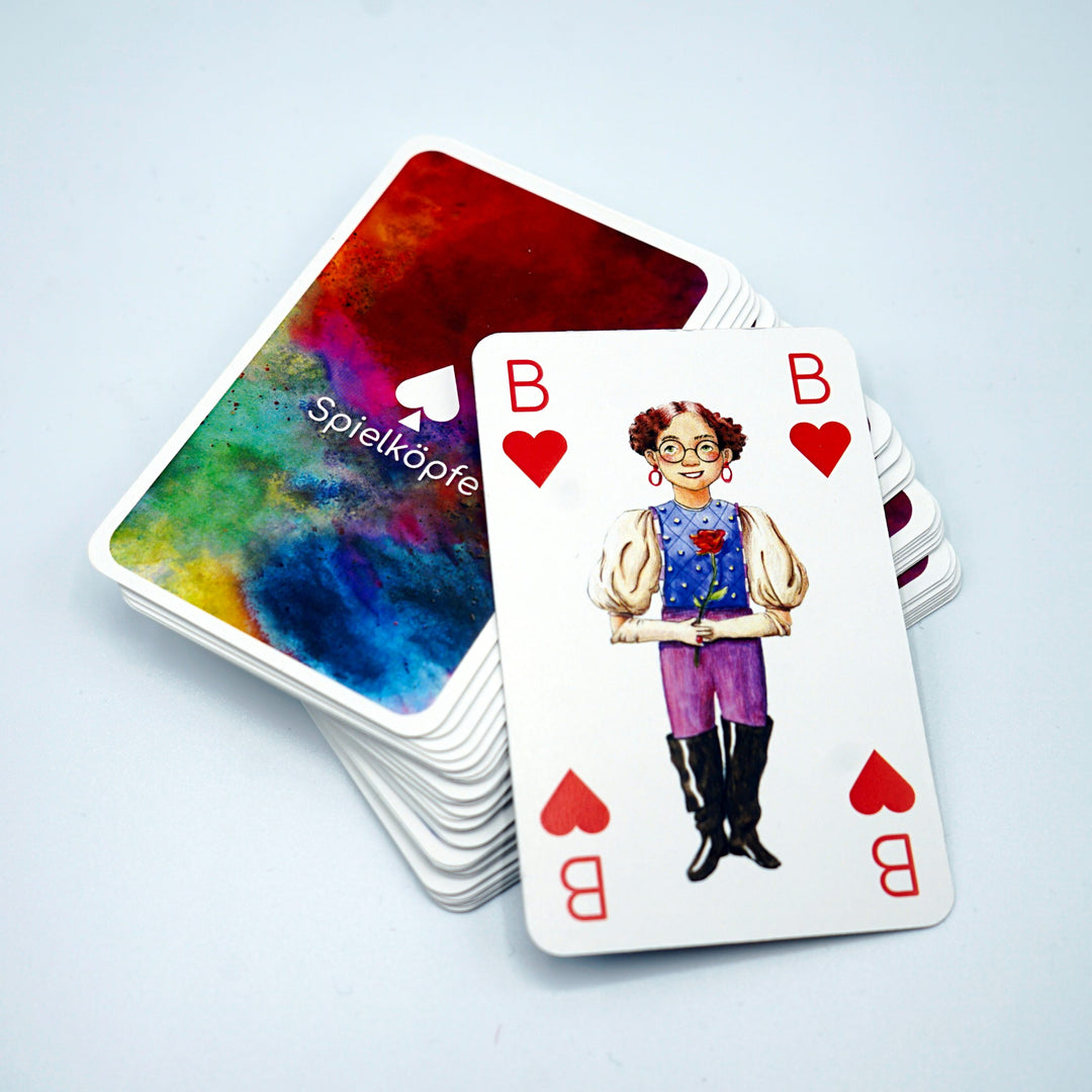 Kartenspiel Hautfarben Spielköpfe Kinderkarten