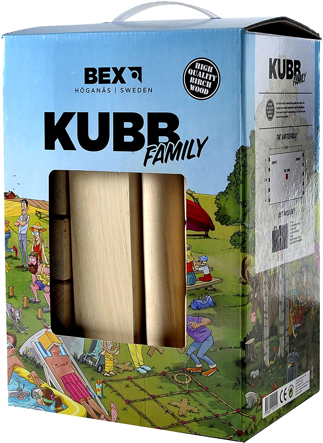 Spielzeug für Draußen BEX BEX - Kubb Family, Birkenholz