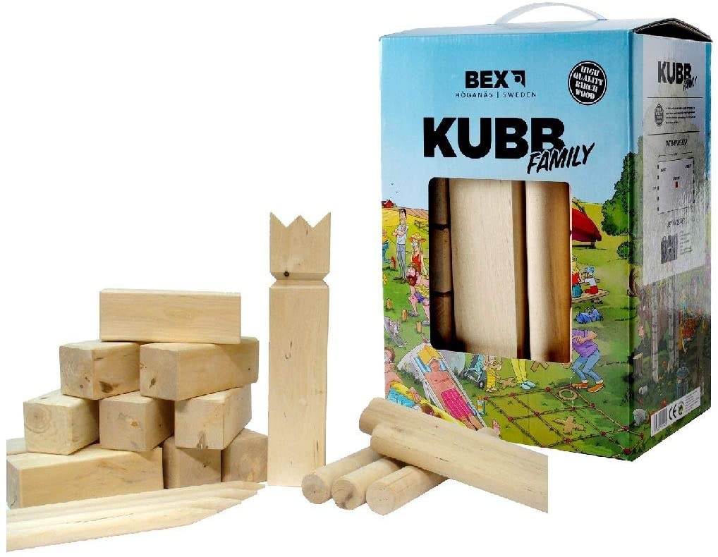 Spielzeug für Draußen BEX BEX - Kubb Family, Birkenholz