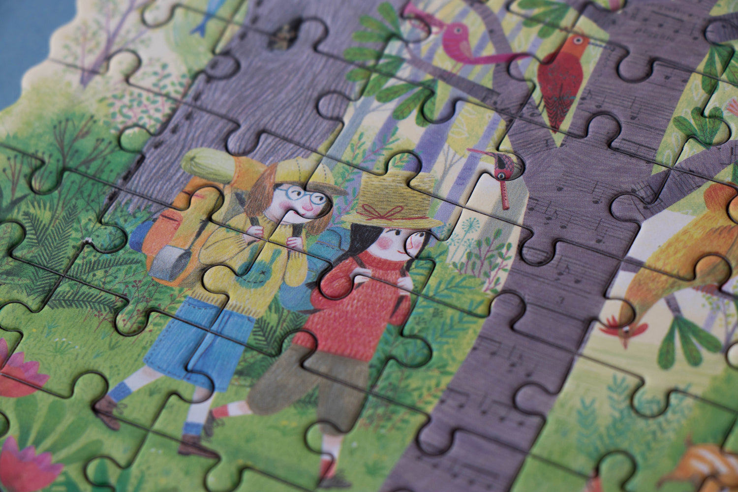 Puzzle Londji Pocket Puzzle - Night&Day in the Forest -100 pcs