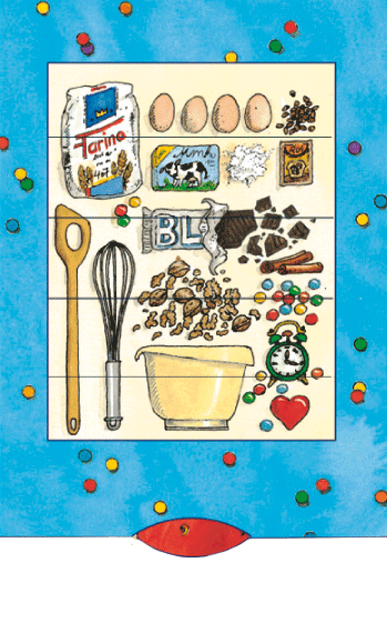 Klappkarte Bärenpresse Lebende Karte Torte