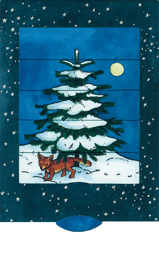 Klappkarte Bärenpresse Lebende Karte Weihnachtsbaum