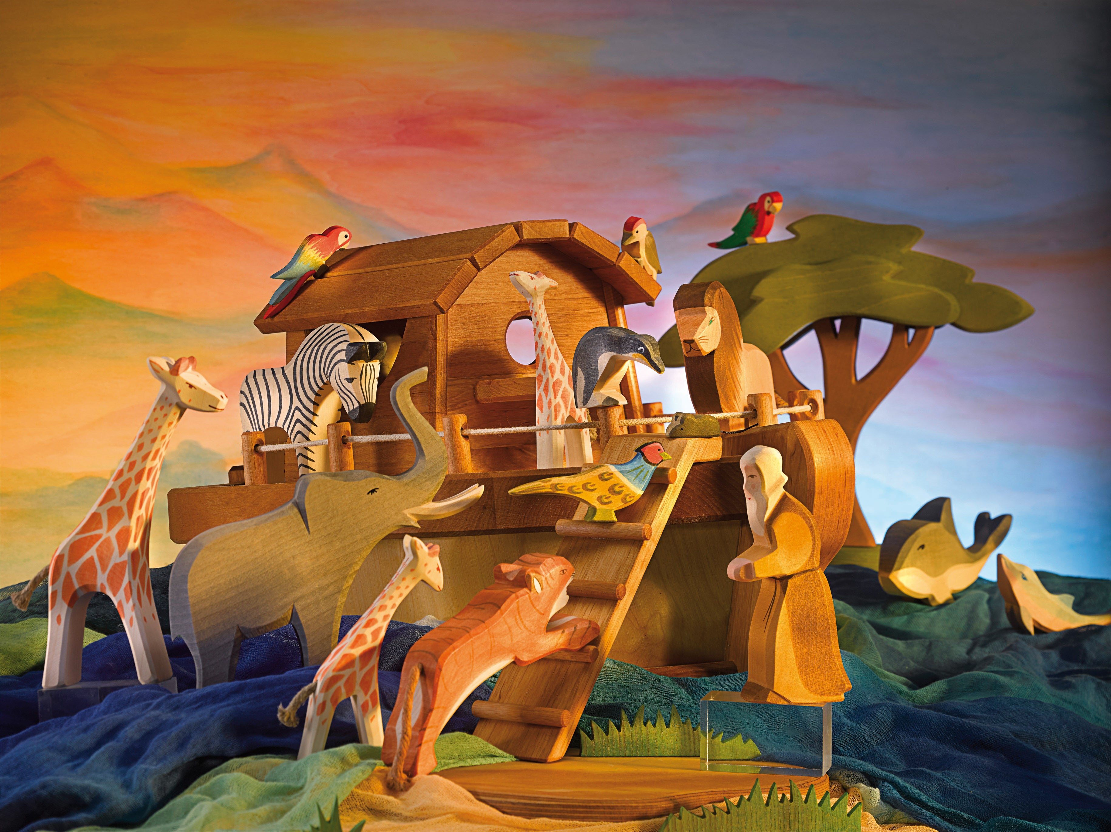 Holztiere & Figuren Ostheimer Holzspielzeug Arche Noah