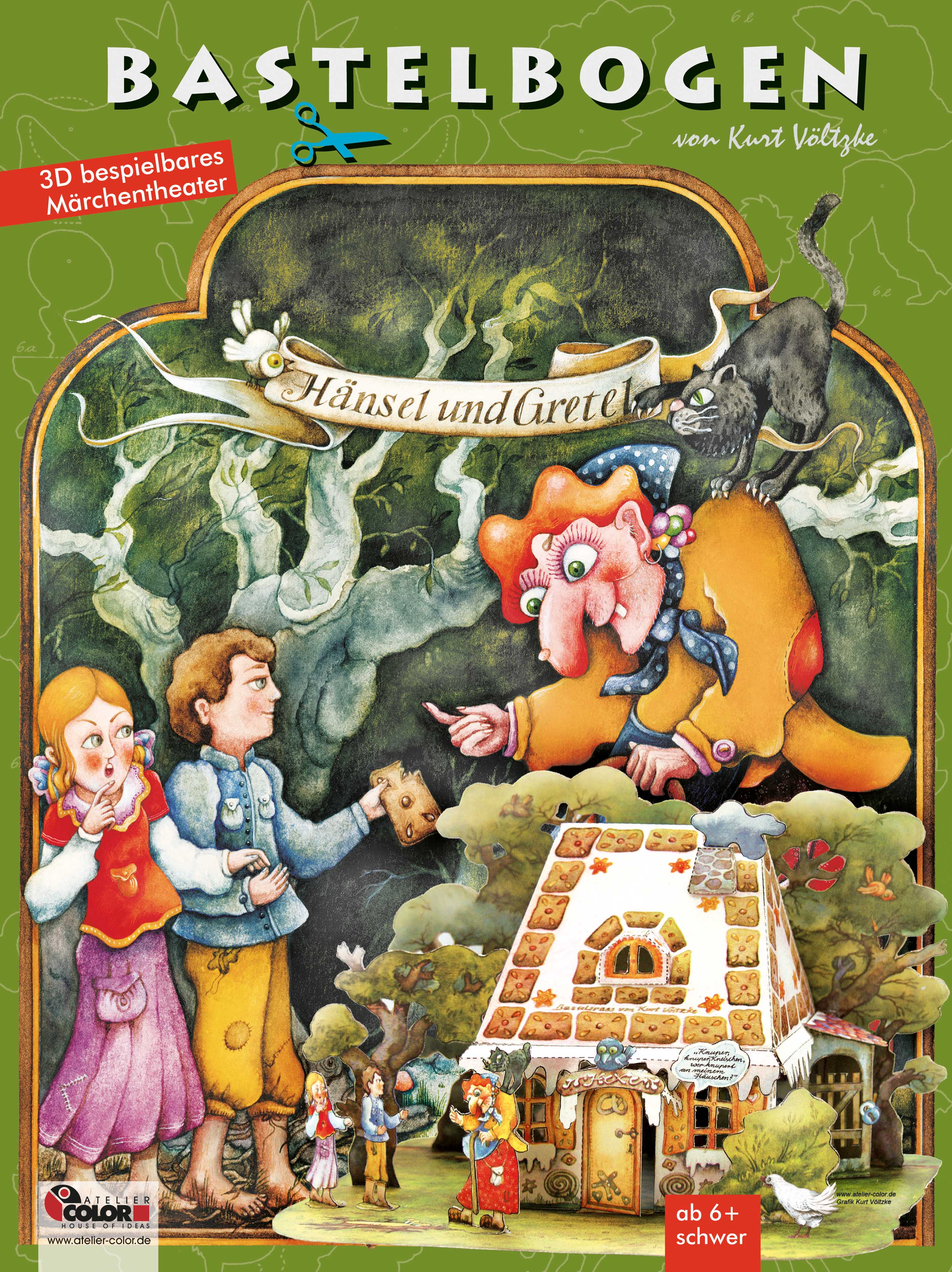 Papiermodellbau Atelier Color Hänsel und Gretel Bastelbogen