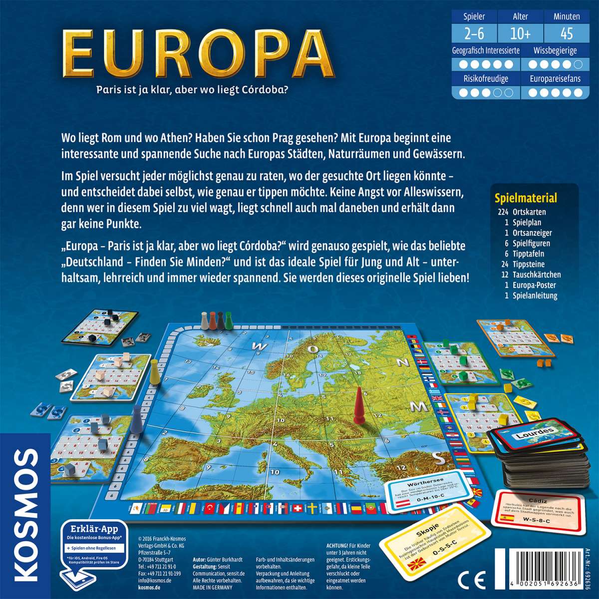 Gesellschaftsspiel KOSMOS Europa