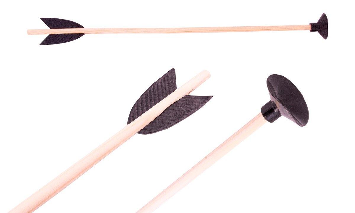 Abenteuer Holzspielerei Bogen 100 cm m. 3 Pfeile (Saugnapf)
