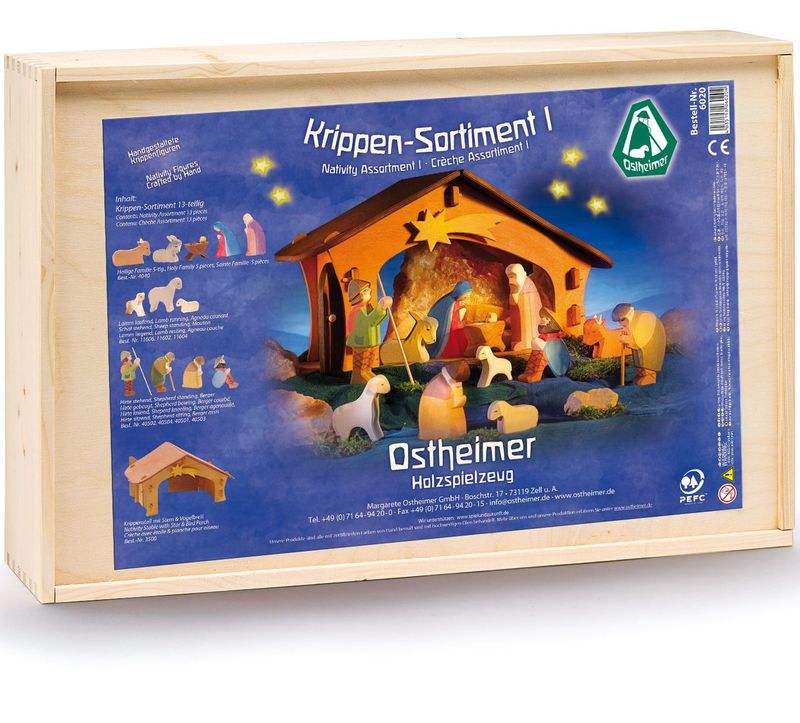 Holztiere & Figuren Ostheimer Holzspielzeug Krippen-Sortiment I 13-tlg.