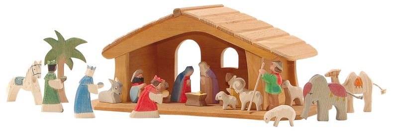 Holztiere & Figuren Ostheimer Holzspielzeug Schafgruppe mini 6-tlg
