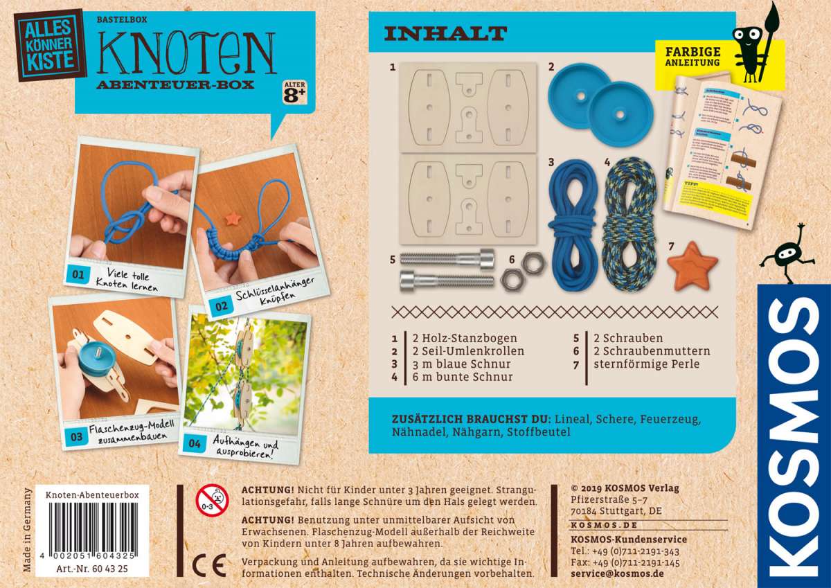 Basteln KOSMOS Knoten Abenteuer-Box