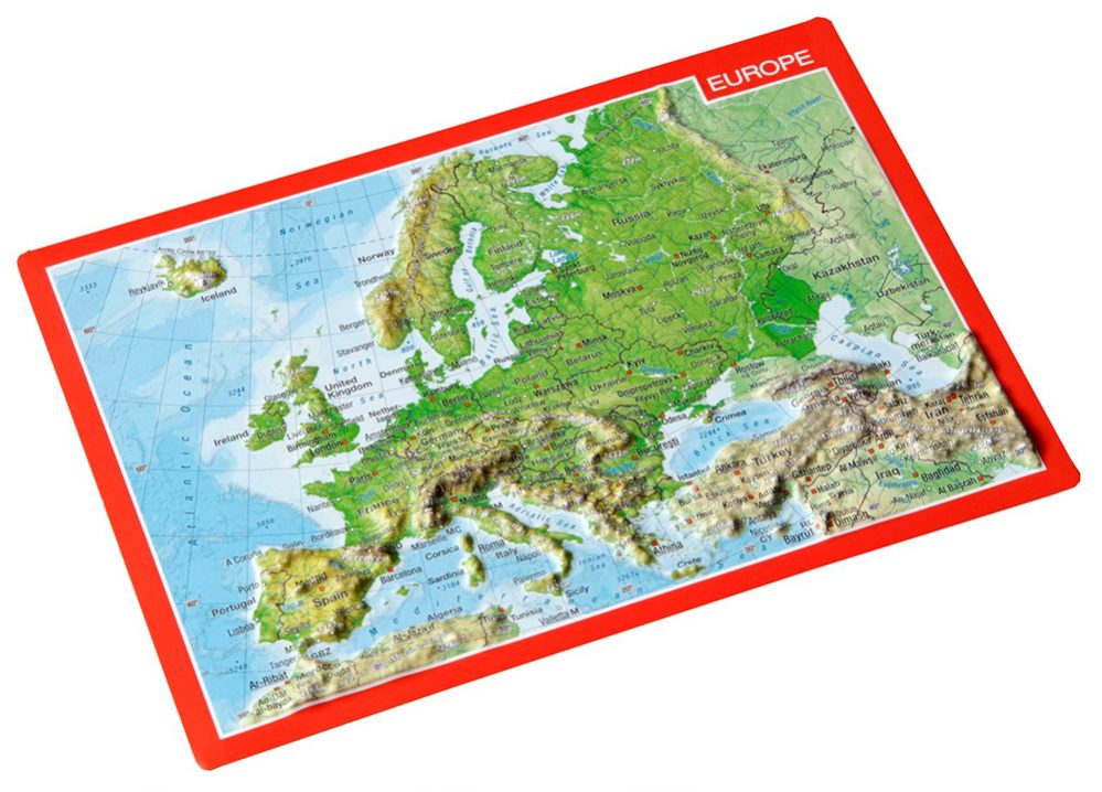 Reliefkarten georelief Reliefpostkarte Europa