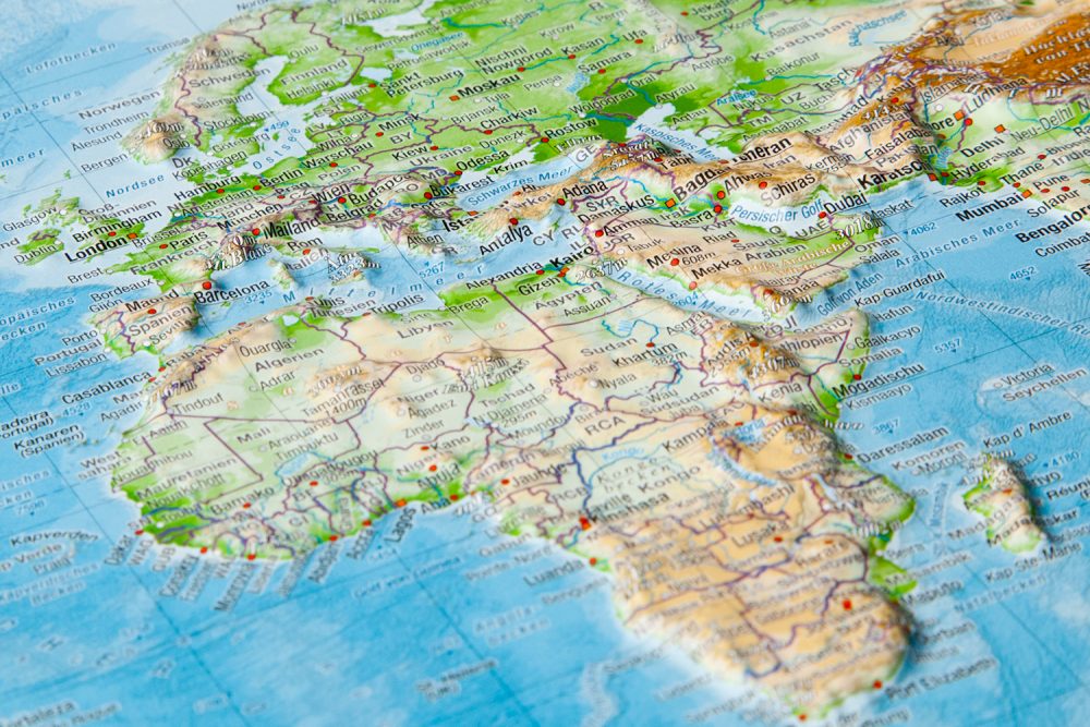 Reliefkarten georelief Relief Welt klein