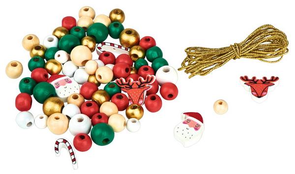 Holz-Perlenset Weihnachtsfreunde