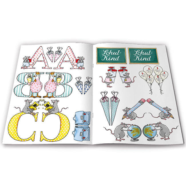 Basteln krima & isa Ausschneidebuch Schulanfang