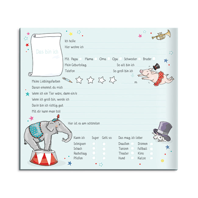 Eintragbuch krima & isa Buch Meine Freunde Türkis