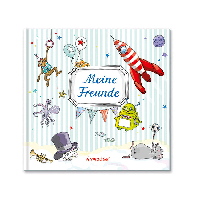Eintragbuch krima & isa Buch Meine Freunde Türkis