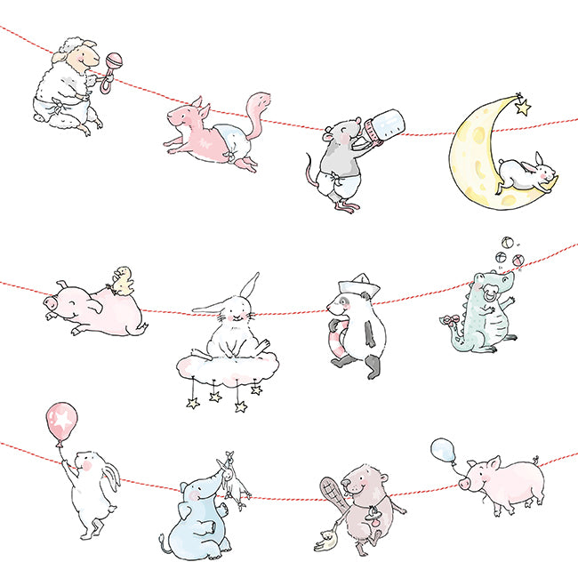 Girlande Babytiere