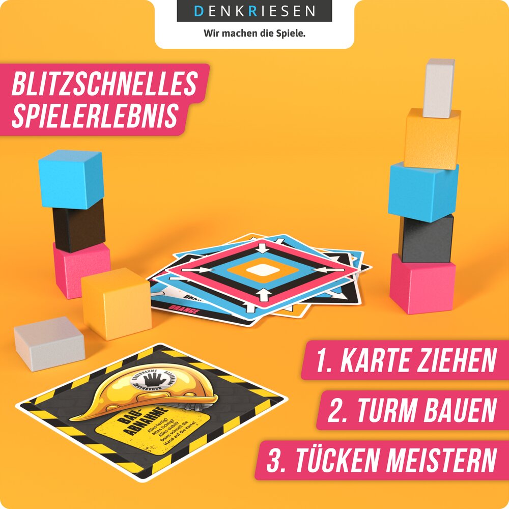 Wissensspiel Denkriesen RANKLOTZEN - „Auf die Klötze, fertig, los!“ - 4 Spieler Edition