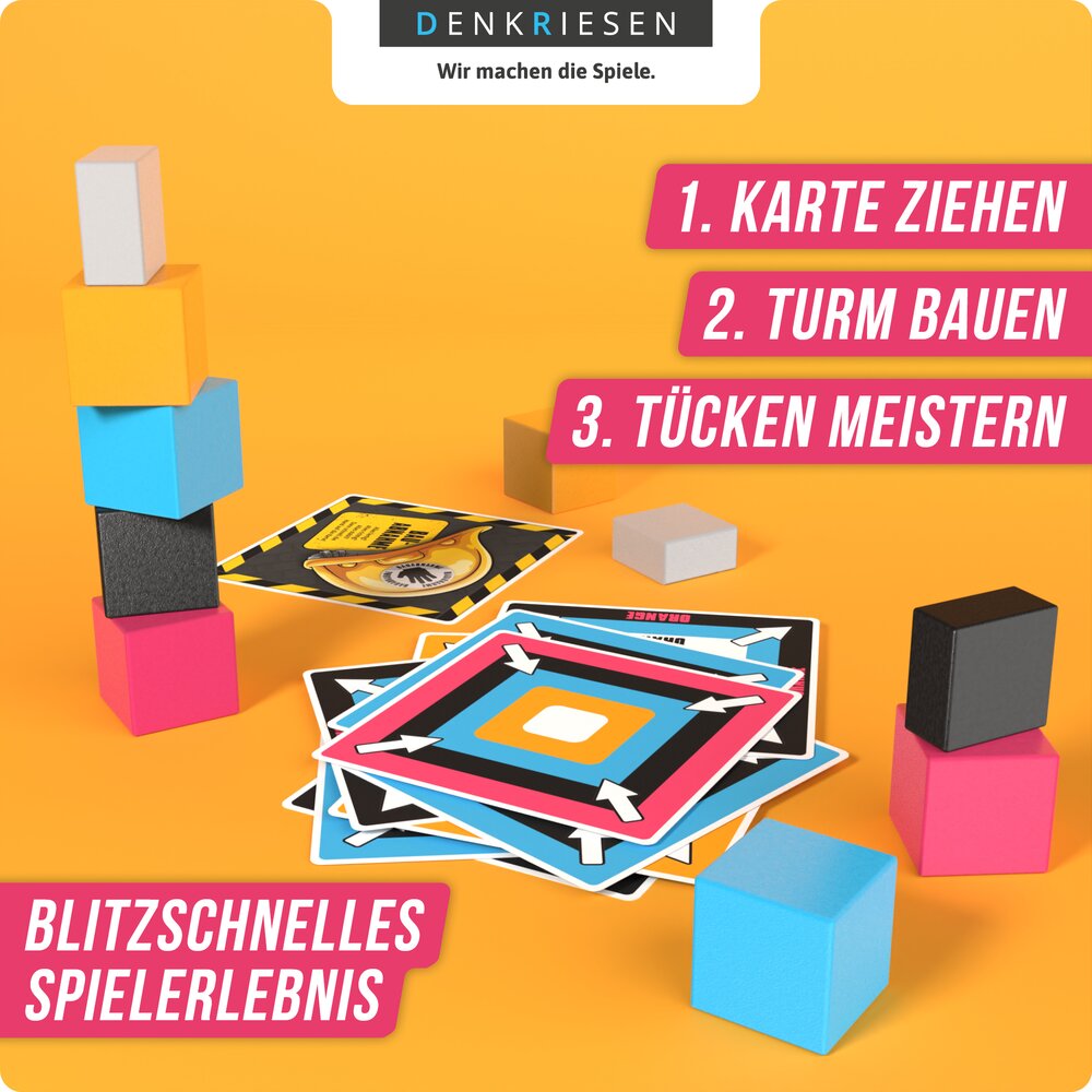 Wissensspiel Denkriesen RANKLOTZEN - „Auf die Klötze, fertig, los!“ - 6 Spieler Edition