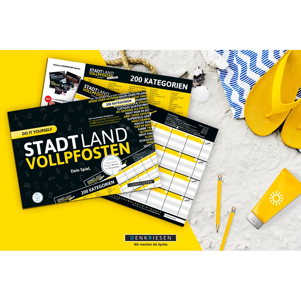Wissensspiel Denkriesen STADT LAND VOLLPFOSTEN® - Do it Yourself Edition
