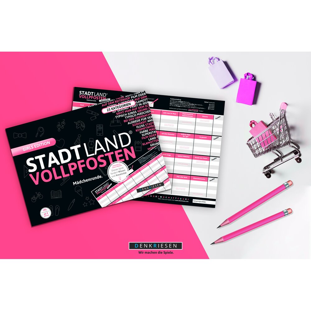 Wissensspiel Denkriesen STADT LAND VOLLPFOSTEN® - Girls Edition "Mädchenrunde"