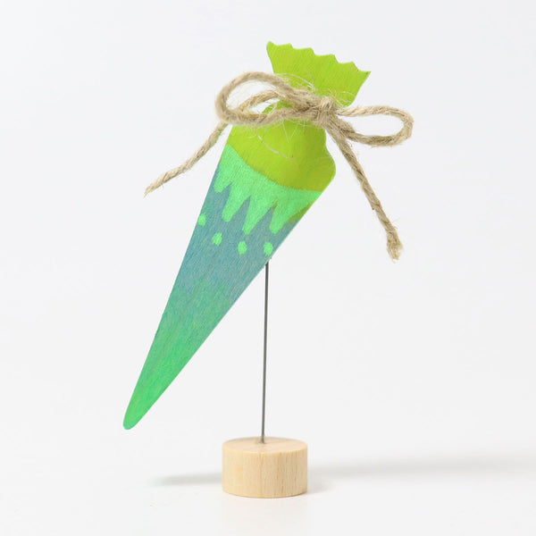 Steckfigur Schultüte Neongrün