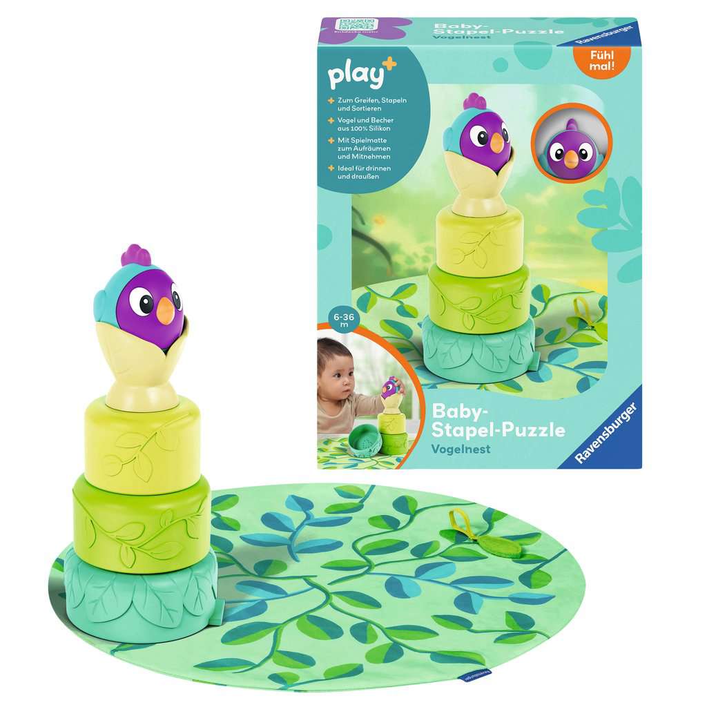 play+ ⎮ Baby-Stapel-Puzzle: Vogelnest