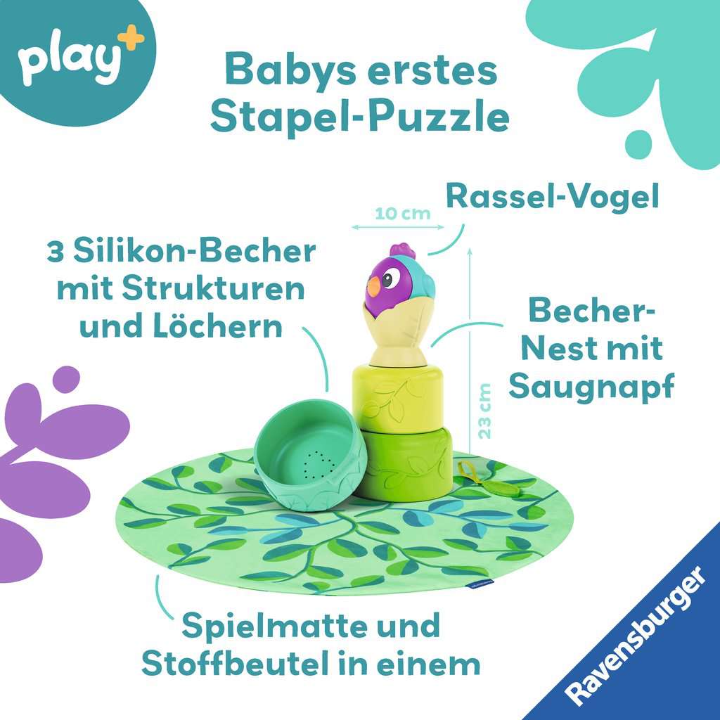 play+ ⎮ Baby-Stapel-Puzzle: Vogelnest