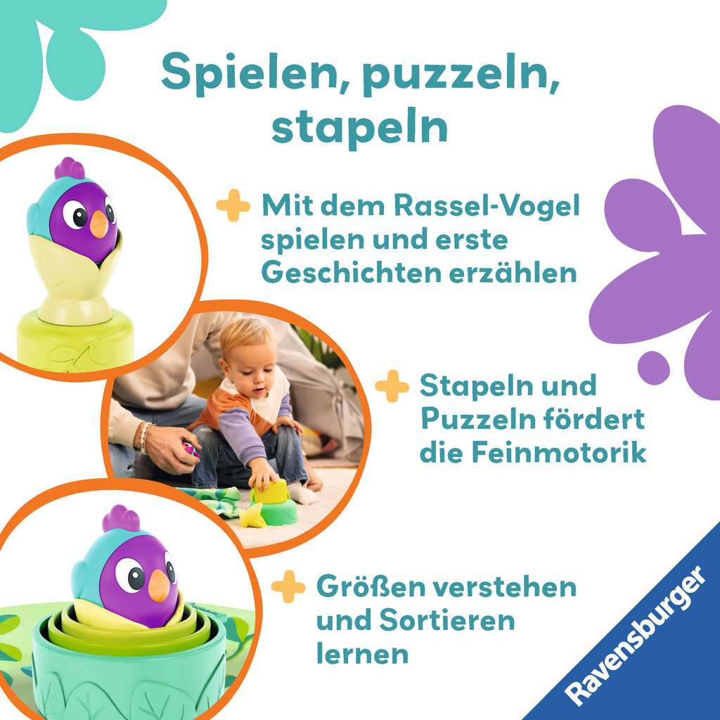 play+ ⎮ Baby-Stapel-Puzzle: Vogelnest