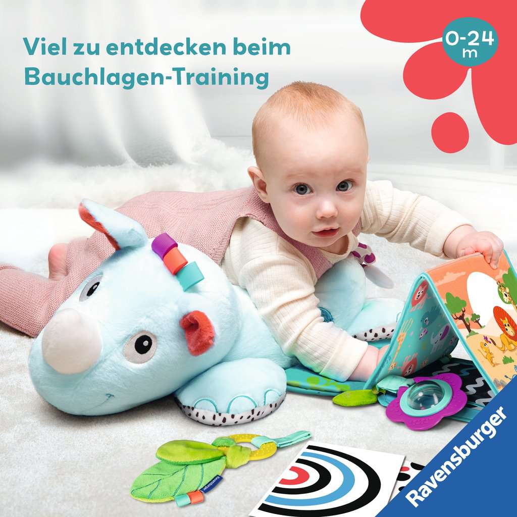 play+ ⎮ Nashorn Spielkissen (für die Bauchlage)