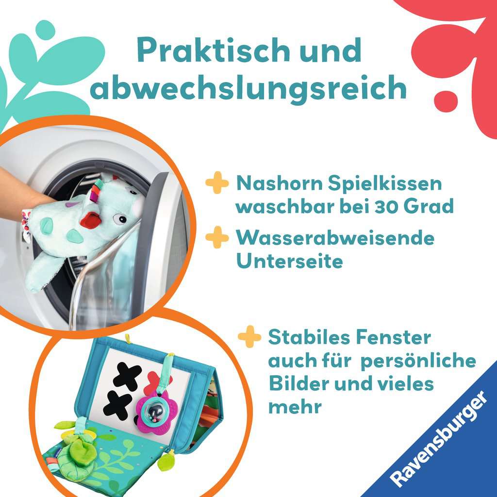 play+ ⎮ Nashorn Spielkissen (für die Bauchlage)