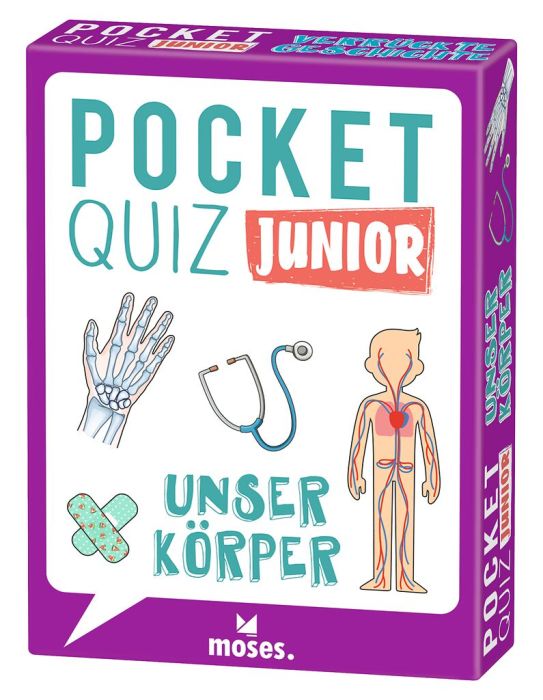 Rätselspiel Moses Verlag Pocket Quiz junior Unser Körper