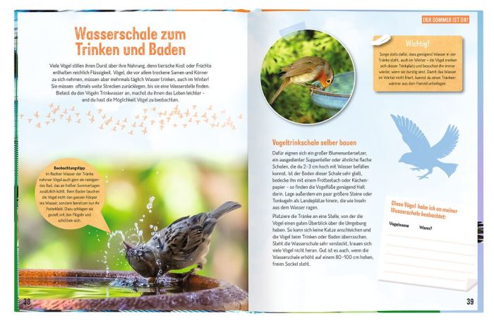 Sachbuch Moses Verlag Expedition Natur - Erforsche die Vögel - Ihr Leben rund ums Jahr