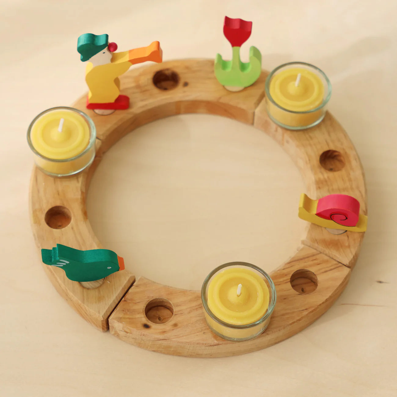 Geburtstagskranz GRIMM'S Spiel und Holz Design Teelichthalter Glas, 5 Stck.