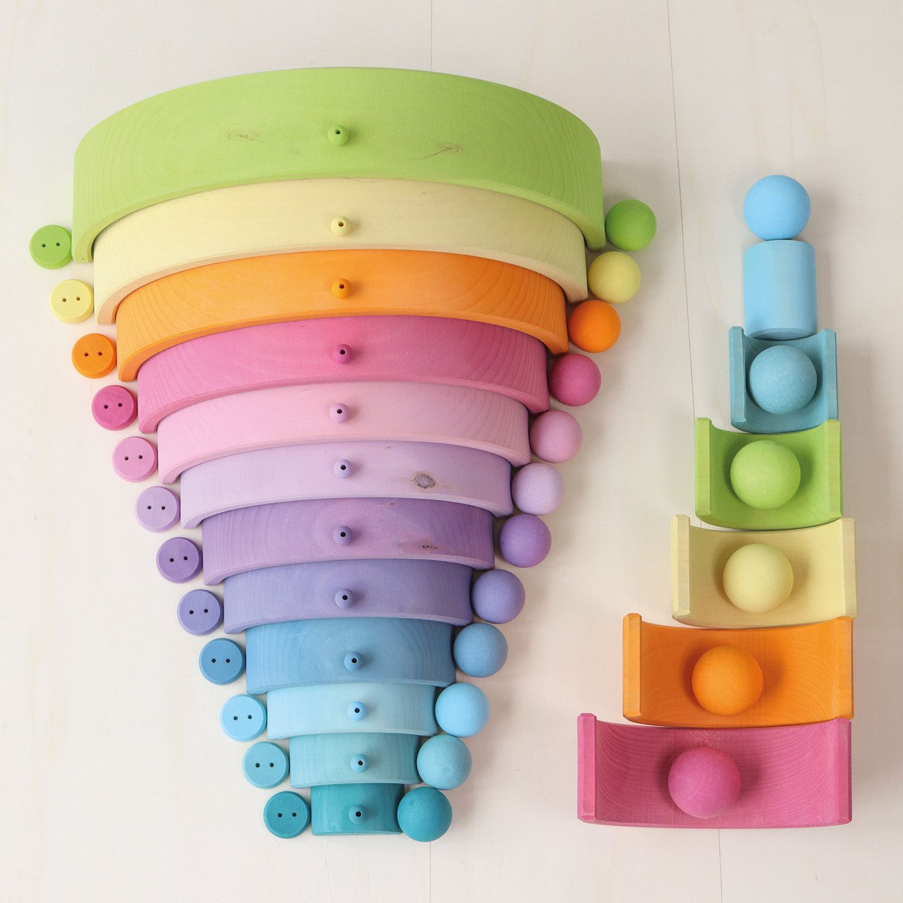 Sortieren GRIMM'S Spiel und Holz Design Holzkugeln Pastell