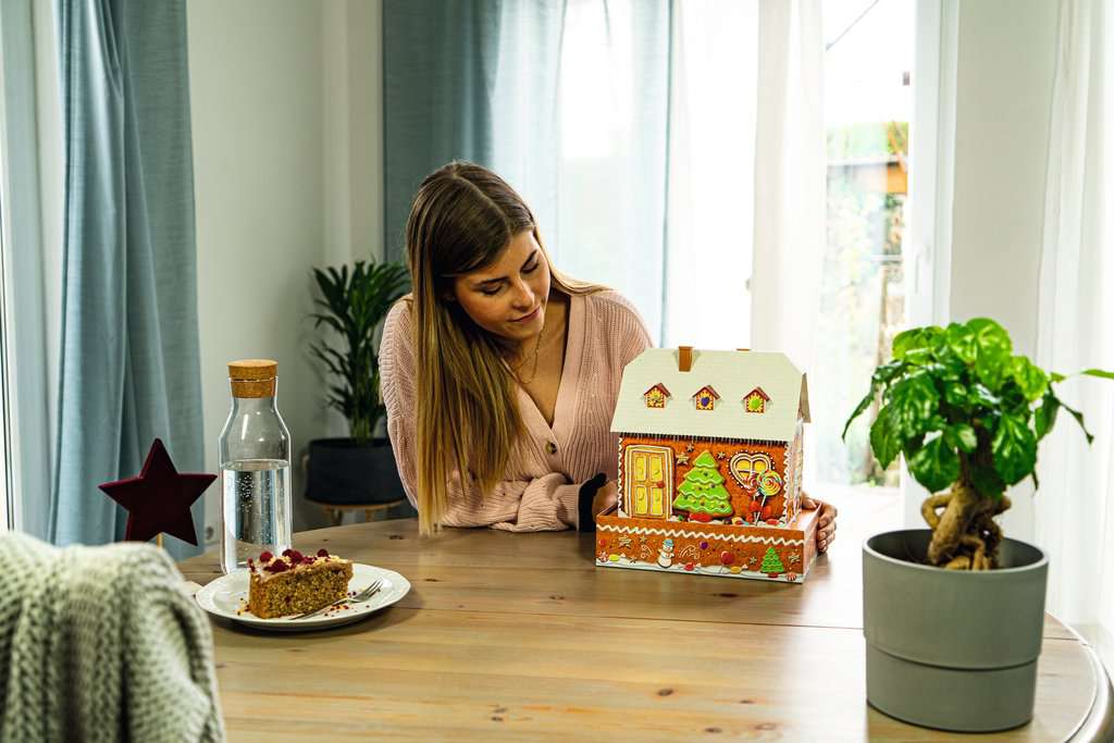 Spiel Ravensburger Lebkuchenhaus bei Nacht ⎮ 3D Puzzle